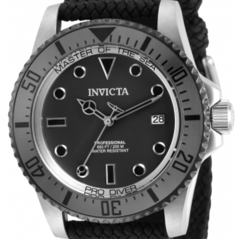 Invicta Pro Diver 44mm Black strap Automatic Watch RARE* NWT!! 600ft/200m
